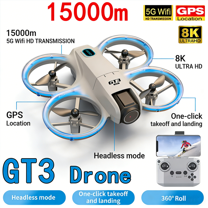 Nowy dron GT3 MAX 8K HD do fot – Drone Kit Tricopter recenzja i cena