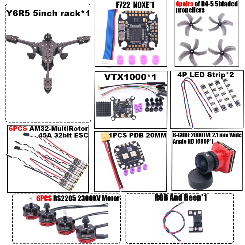 B-CUBE Y6R5 5-calowy Zestaw Ra – Drone Kit Octocopter recenzja i cena